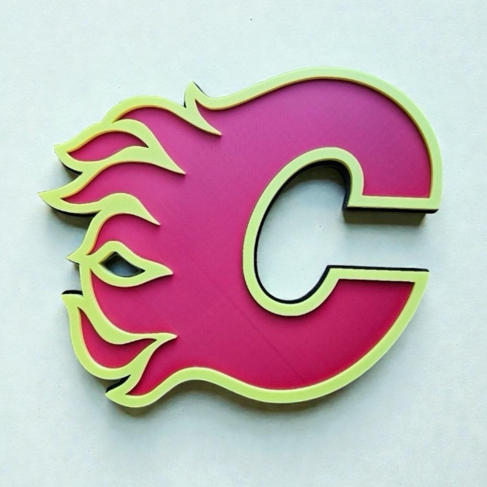NHL Calgary flames🔥hockey team. 3-D printed fan sign. Dimensions in description.